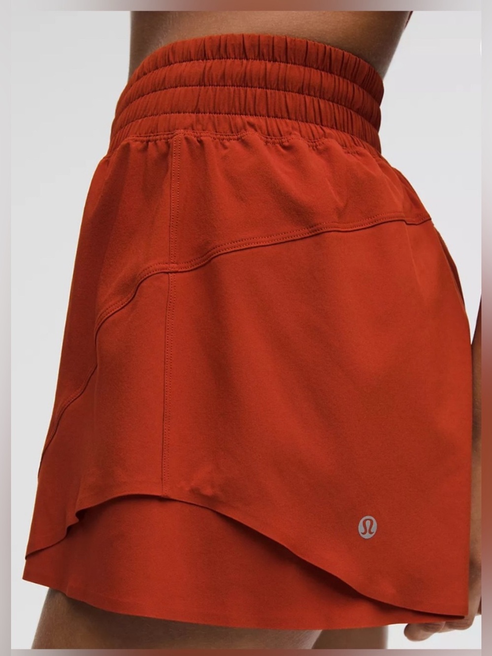 Lululemon Find Your Pace High Rise Running Shorts Rust Orange XXS NWT